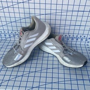 adidas Senseboost Go Sneakers 8.5 Silver/White EF1579 Running